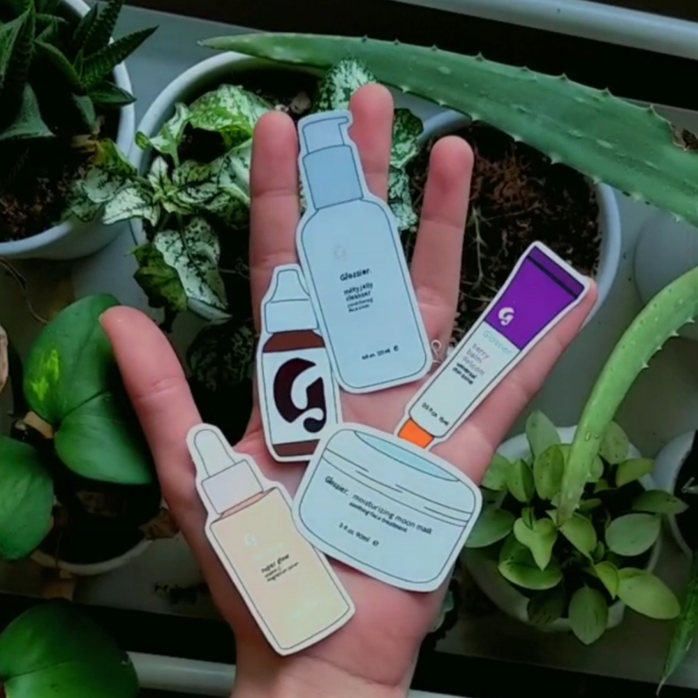 Glossier stickers